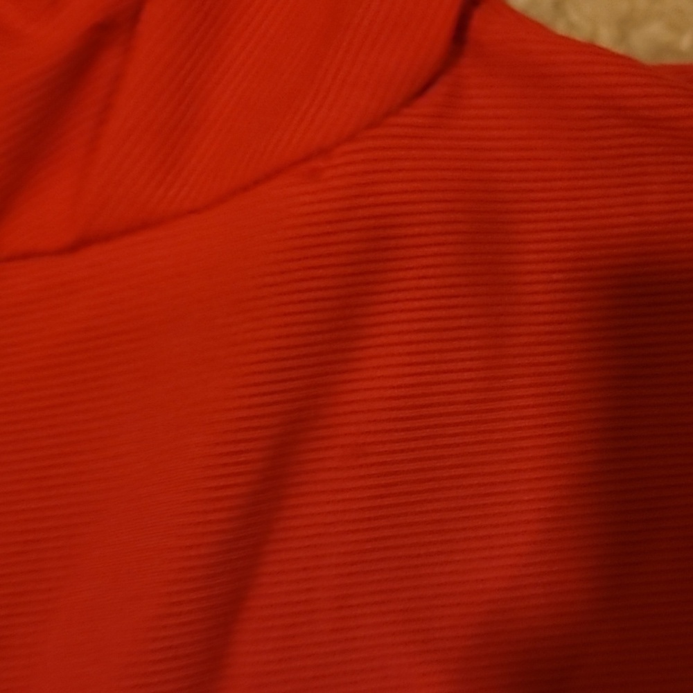 Free People Intimately Victoria Plunge Bodysuit. Red. Size XS. - Picture 5 of 6